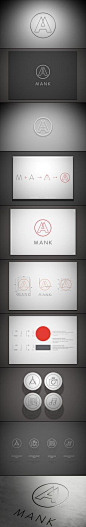 logo Mank / branding / identity / stationary / lines / geometric / simple / black and white  / modern and clean