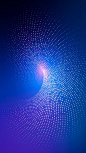 This may contain: an abstract blue and purple background with small dots in the shape of a spiral pattern