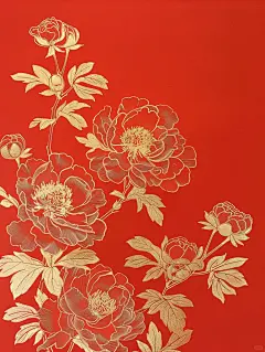 花开富贵|中式洒金牡丹壁纸素材（关键词） - 小红书