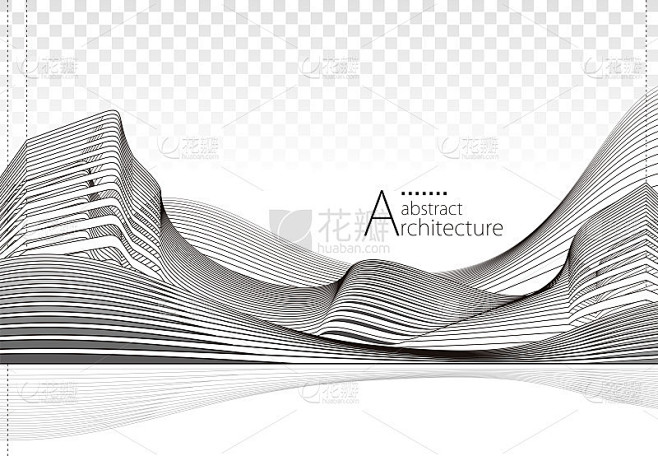 建筑绘画抽象背景。
