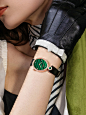 KatieErmilio手表女新款小蛋表官方正品夏季防水小绿表女士手表