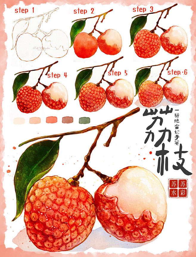 ipad水彩教程｜画个新鲜的荔-Susu...