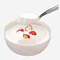 白色水果老酸奶高清素材 勺子 圆碗 白色 简约 老酸奶 免抠png 设计图片 免费下载