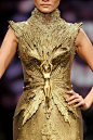 Gold dress by Alexander McQueen.  Enjoy RUSHWORLD boards, UNPREDICTABLE WOMEN HAUTE COUTURE, ART A QUIRKY SPOT TO FIND YOURSELF and LULU'S FUNHOUSE. Follow RUSHWORLD on Pinterest! New content daily, always something you'll love!: 