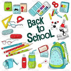 Back to school. Illustrations on education, knowle