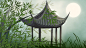 中国风建筑插画