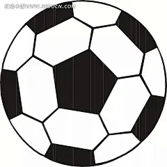 黑白足球线描图插画|黑白足球|卡通画|生活百科|矢量素材|手绘|体育器材|线描图|黑白图案|黑白名片|南非世界杯足球|南非世界杯足球宝贝