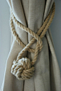 Hemp Rope Tiebacks/ Rustic Hemp Rope ties/ by AndreaCookInteriors: