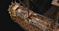 Hollandia, Sander Agelink : An invented, first of the line ship based on L' Ambitieux and HMS Victory.

The first two images are rendered real time in UE4, the others in Marmoset Toolbag.

I started this project to tackle any software and workflows I wasn