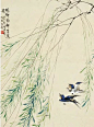 张书旗(1900-1957)，原名世忠，字书旗，号南京晓庄、七炉居。室名小松山庄。浙江浦江人。曾任南京中央大学教授，抗战期间去美国创办画院，讲学作画，后定居旧金山。勤于写生，工于设色，尤善用粉，在染色的仿古宣纸上，用白粉蘸色点染，计白当黑，手法巧妙娴熟，极见生动，画风浓丽秀雅，别具一格，与徐悲鸿、柳子谷三人被称为画坛的"金陵三杰"。其作品曾被美国总统收藏。其取法于任伯年，作花鸟喜用白粉调和色墨，画面典雅明丽，颇具现代感。又得高剑父与吕凤子亲授，形成色、粉与笔墨兼施的清新流丽画风而独标一