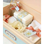 giftbox with soap, guest towel, fragrance or lotion decorated with some left over wallpaper, a sweet gift idea