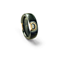 Green ceramic and yellow gold ring with diamond, 7 mm. D.ICON DAMIANI 20100016_c - 1