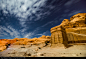 Petra by night (longtime exposure) - stock photo