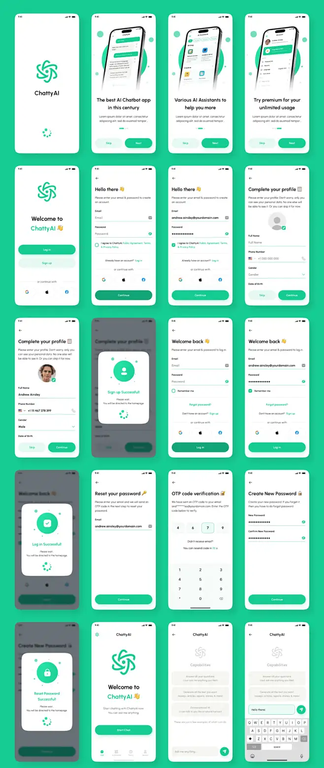 app ui界面设计聊天机器人ChatGPTAI聊天机器人UI设计-花瓣网