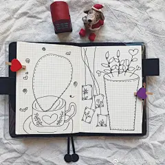 简单的手帐内芯的排版， via：于是我的名字叫做安 ​​​​