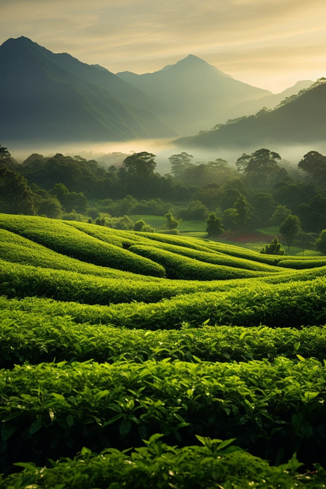 茶叶清明谷雨茶山摄影图
