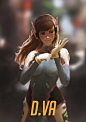 I Play to Win!, Cliff Jonathan : Overwatch fanart of D.Va