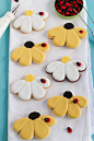 Daisy Cookies with Simple Ladybugs (+ Video Tutorial)