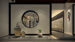 吕冬华_Olivia采集到中国风美陈布展