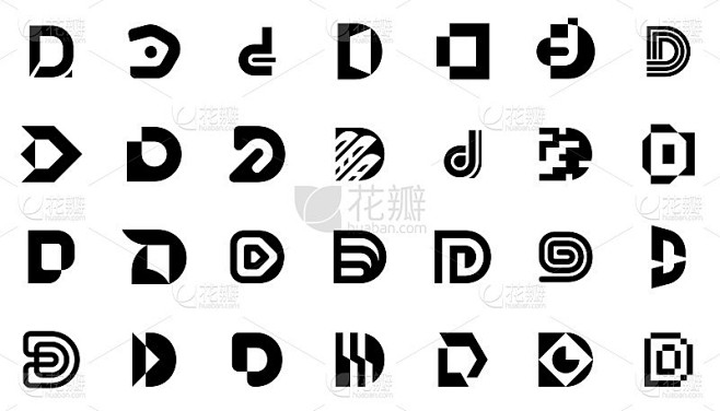 抽象标志集合与字母D