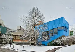 德国城市康斯坦茨的冬季街道