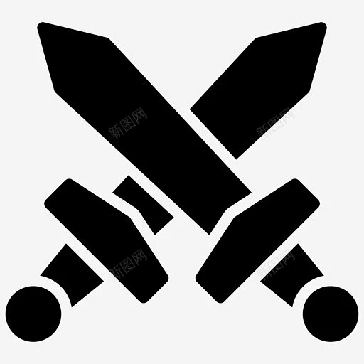 交叉剑武术剑术图标高清素材 免费下载 设计图片 页面网页 平面电商 创意素材 png素材-花瓣网