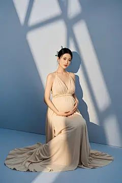 幸福孕妇孕妈妈艺术照人像写真摄影图