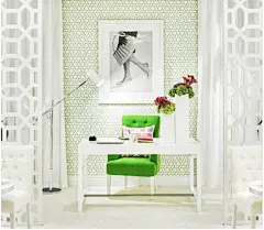 14款小清新壁纸 装扮可爱欧式书房 - 装修效果图 - 齐家网高清图库频道