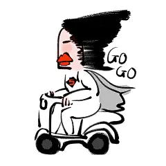 大红唇插画，女人，女神，女士，都是女啊
