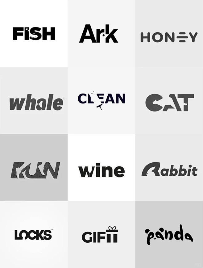 灵感采集｜英文字母正负形logo设计 -...