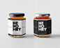 蜂蜜玻璃瓶罐子标签展示PS样机  - PS饭团网