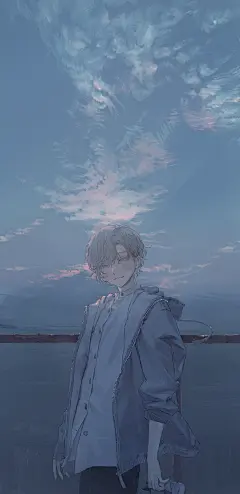 画集｜omuoic 日系美少年 光影柔和色彩场景插画素材动漫壁纸参考-淘宝网
