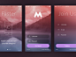 Megap - iOS 9 Template现代网页注册和登录页面设计案例  渐变