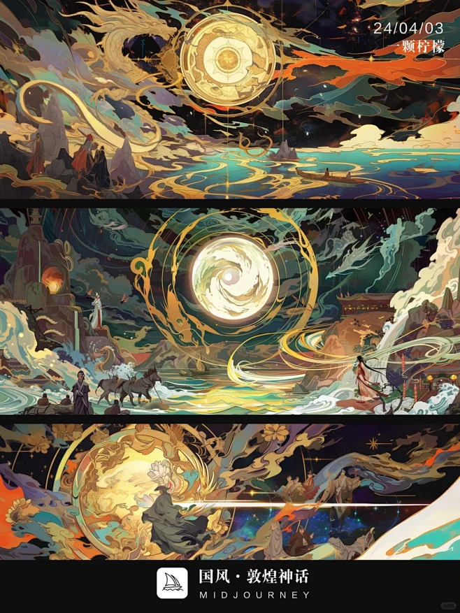 AI国风I敦煌神话风 附关键词 - 小红...