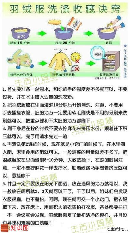 羽绒服洗涤收藏诀窍