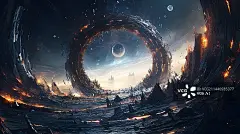 【AI数字艺术】游戏影视CG概念宇宙基地背景壁纸正版高清图片下载-视觉中国VCG.COM