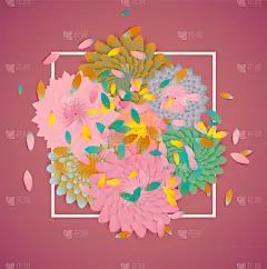 白色,叶子,多色的,国境线,华丽的,请柬,浪漫,花,问候,爱