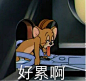 《猫和老鼠》杰瑞表情包：好累啊_猫和老鼠_杰瑞表情