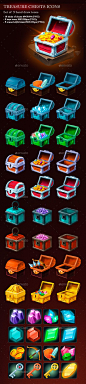 Treasure Chest Icons on Behance@北坤人素材