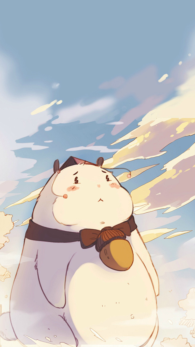 「卡通手机壁纸。少女原宿。插画设计。高清...