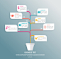 创意盆栽形商务信息图矢量素材