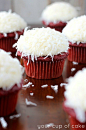 my favorite！Coconut Red Velvet Cupcakes