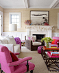 Hamptons home of novelist Holly Peterson. Designer Kimberly Hall. Elle Decor.