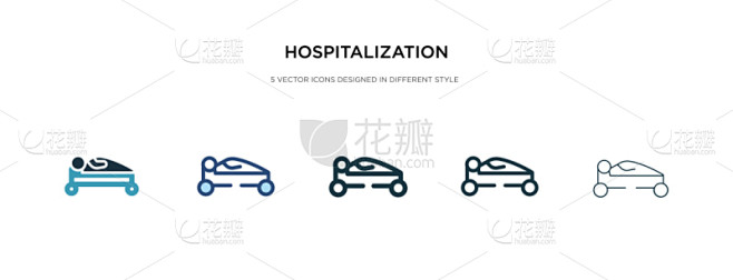 hospitalization icon in different style two