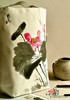 【花韵香】中国风原创手绘个性包/帆布包 肩包 『荷花』尝鲜-淘宝网