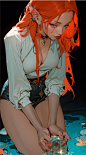 15795-2154406080-(big boobs),(((Labia rubra))),smiling expression,beautiful detailed glow,Luminous particle,((illustration)), ((floating hair)),