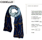 德国原单 CODELLO 超大围巾，重要复古元素锁链印花，底色蓝色渐变，毛边设计，知性又大气。 仅售:58元