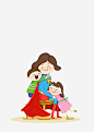 欢呼高兴的孩子新图网 https://ixintu.com 欢呼高兴的孩子 两个孩子 超人妈妈 抱着妈妈的孩子 免扣人物
