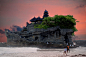 巴厘岛的海神庙（Tanah Lot）