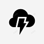 夜间雷雨风天气图标 标识 标志 UI图标 设计图片 免费下载 页面网页 平面电商 创意素材